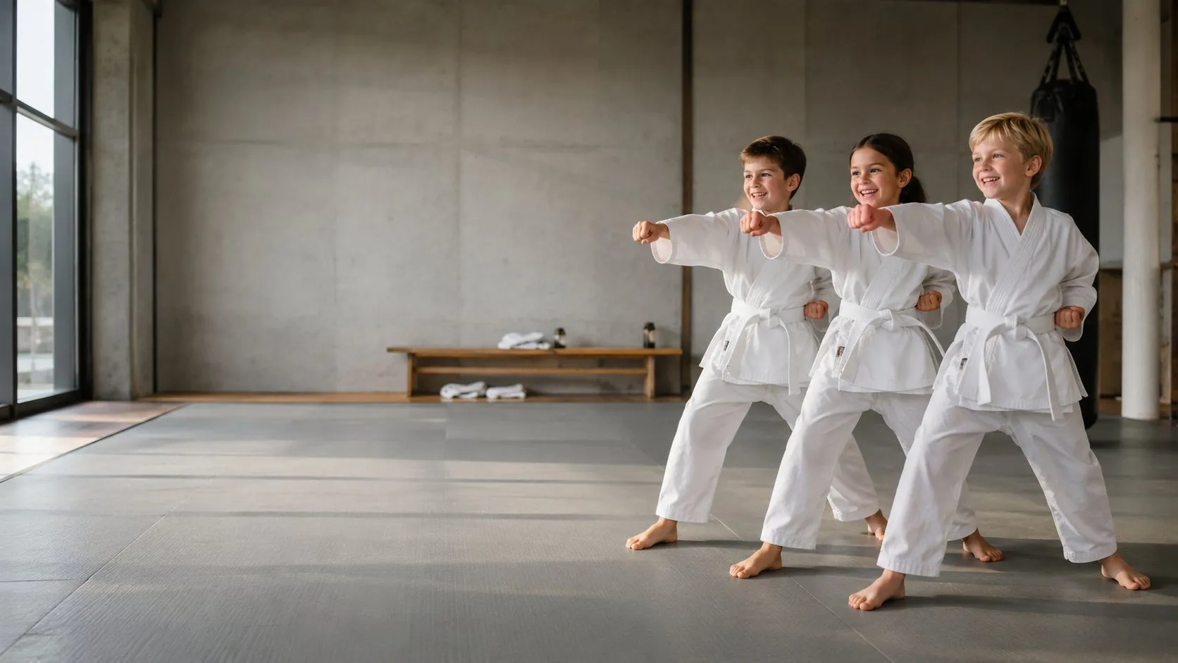 Karate Kids in der Kampfsportschule Neufahrn